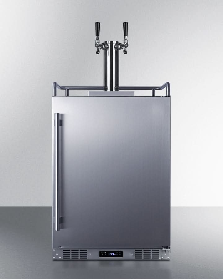 Summit - 24 Wide Built-In Outdoor Beer Kegerator - SBC683OSTWIN