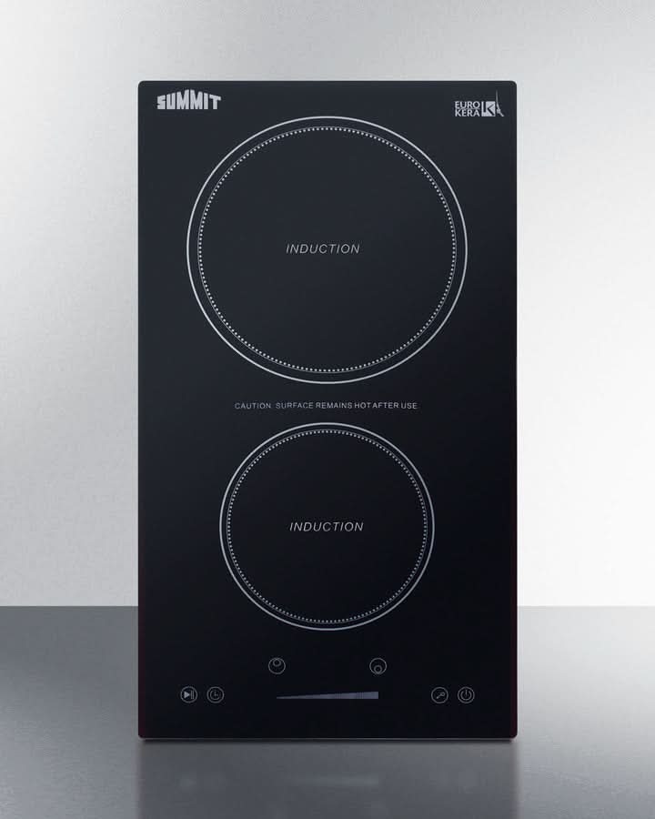Summit - 12 Wide 115V 2-Zone Induction Cooktop, Cord Included - SINC2B115