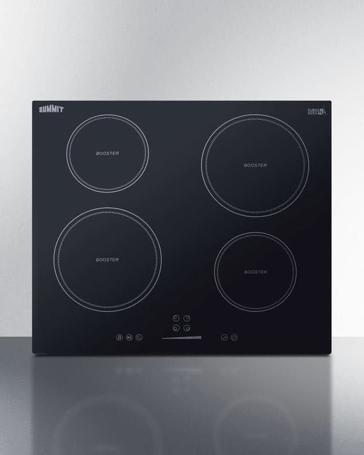 Summit - 24 Wide 208-240V 4-Zone Induction Cooktop - SINC4B241B