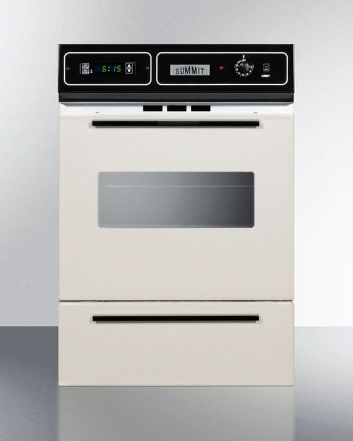 Summit 24 Wide Gas Wall Oven Bisque - STM7212KW