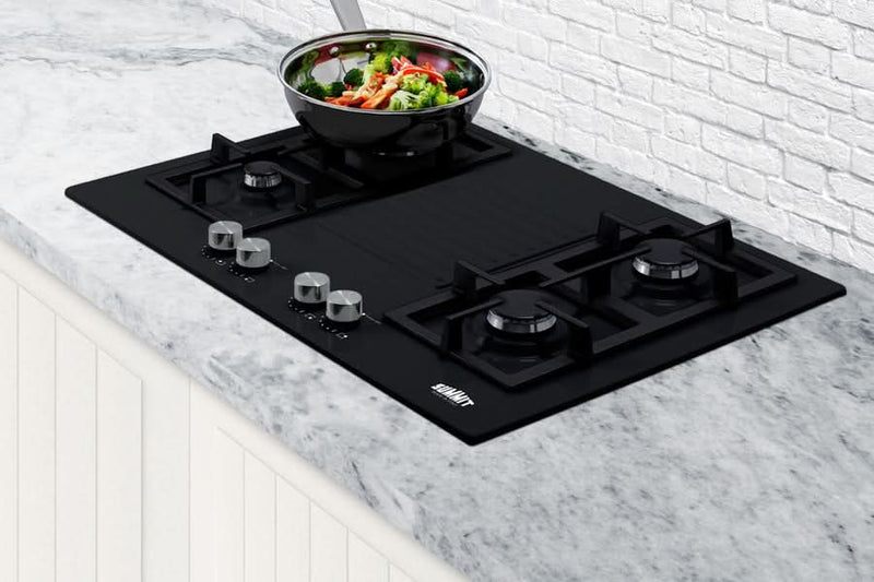 Summit - 30 Wide 4-Burner Gas Cooktop - GC432B