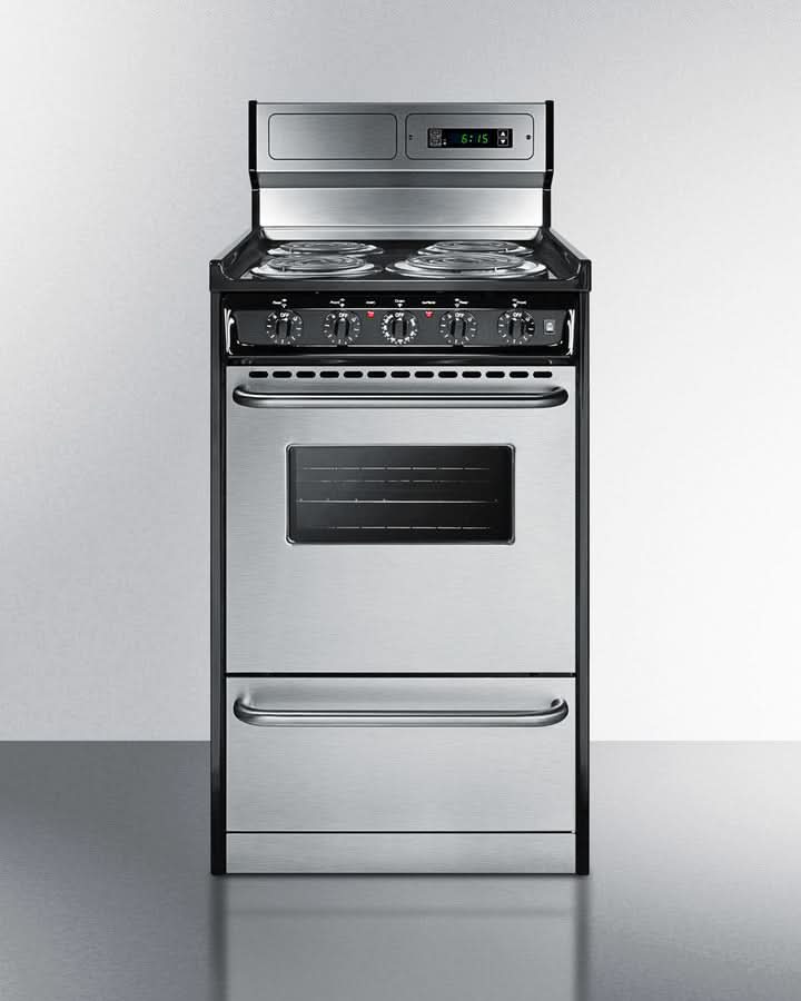 Summit - 20 Wide Electric Coil Range - TEM130BKWY