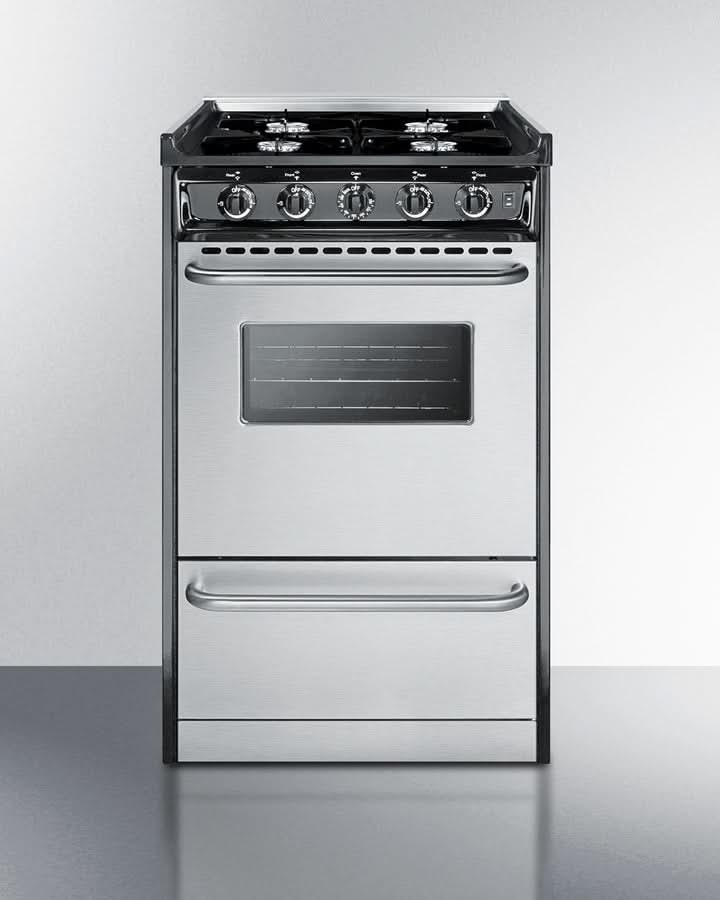 Summit - 20 Wide Gas Range, Open Burners - PRO24G