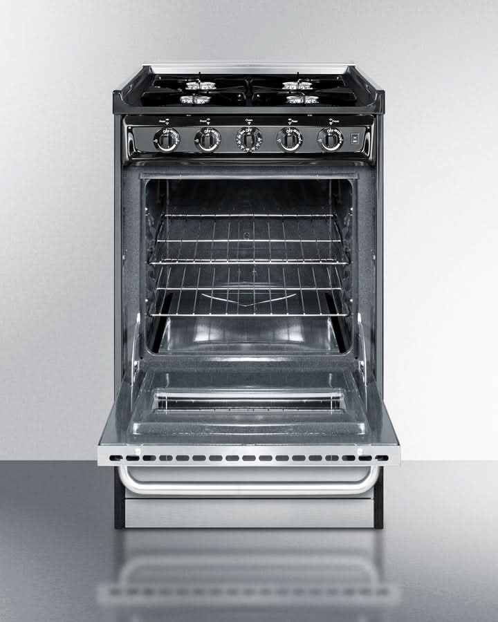 Summit - 20 Wide Gas Range, Open Burners - TNM1107BRW