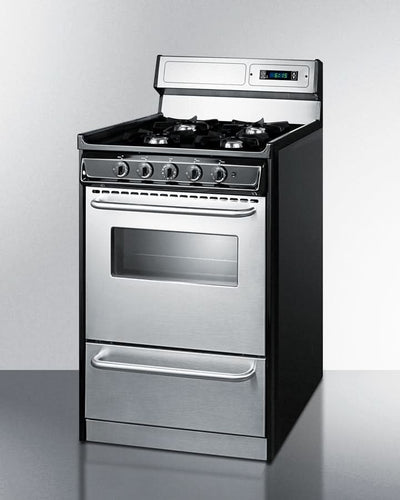 Summit - 20 Wide Gas Range, Open Burners - TNM1307BKW