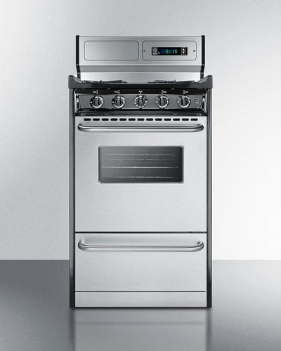 Summit - 20 Wide Gas Range, Open Burners - TNM1307BKW