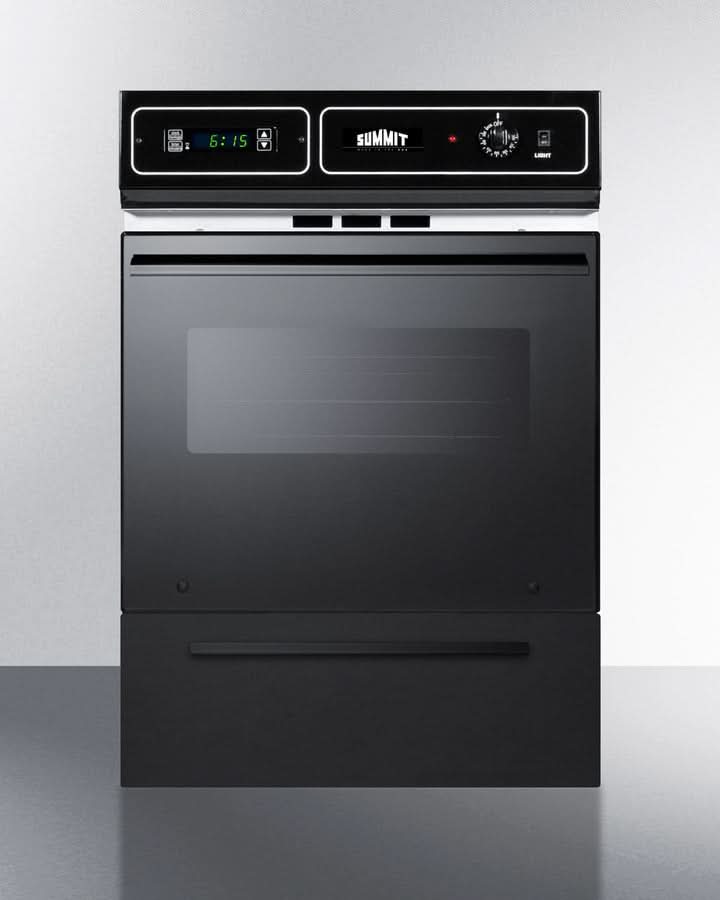 Summit 24 Wide Gas Wall Oven Black Glass - TTM7212DK