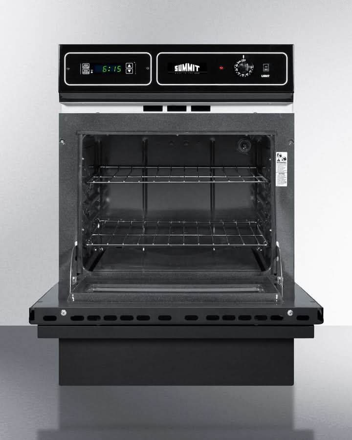 Summit 24 Wide Gas Wall Oven Black Glass - TTM7212DK