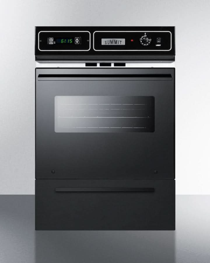 Summit 24 Wide Gas Wall Oven Black - TTM7212KW