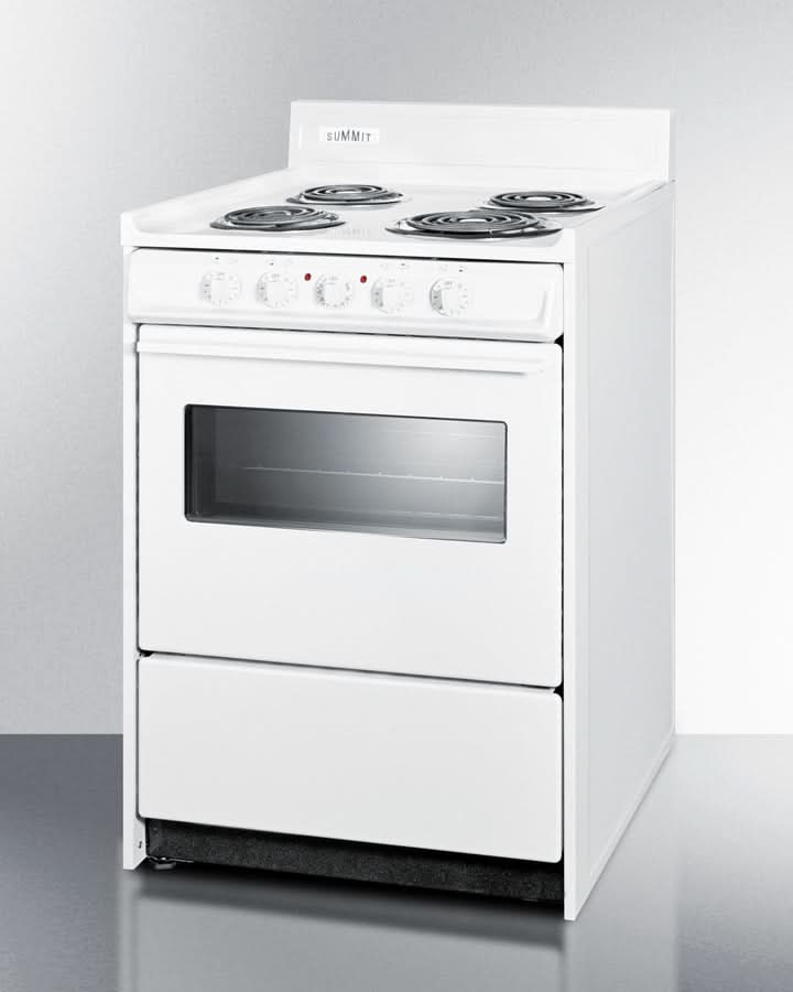 Summit - 24 Wide Electric Coil Top Range - WEM610W