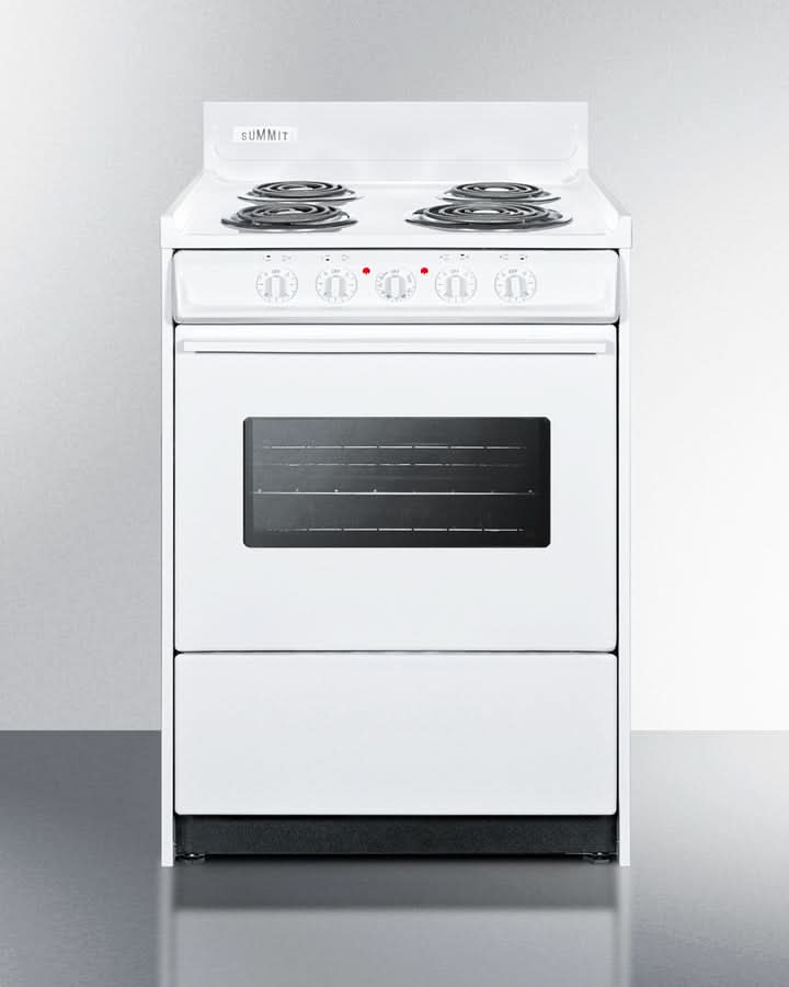 Summit - 24 Wide Electric Coil Top Range - WEM610W