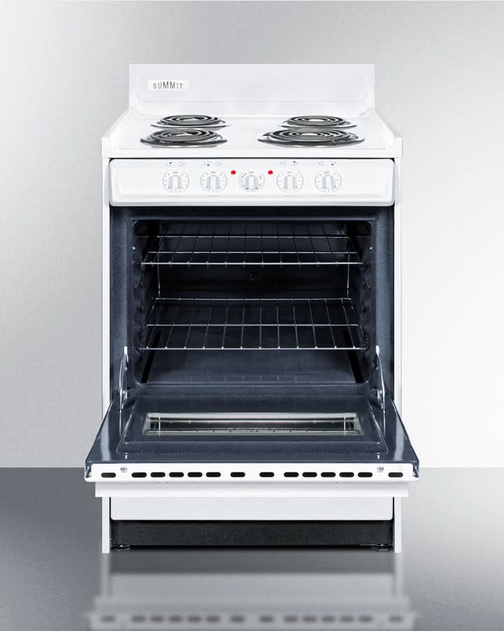 Summit - 24 Wide Electric Coil Top Range - WEM610W