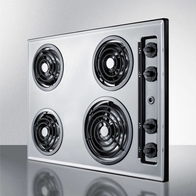 Summit - 30 Wide 230V 4-Burner Coil Cooktop - ZEL05