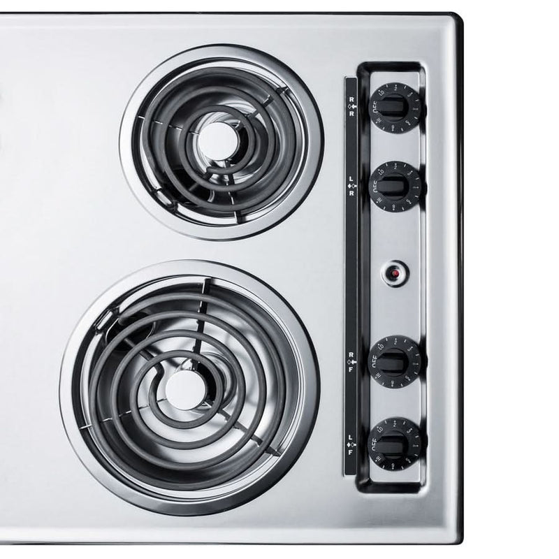 Summit - 30 Wide 230V 4-Burner Coil Cooktop - ZEL05