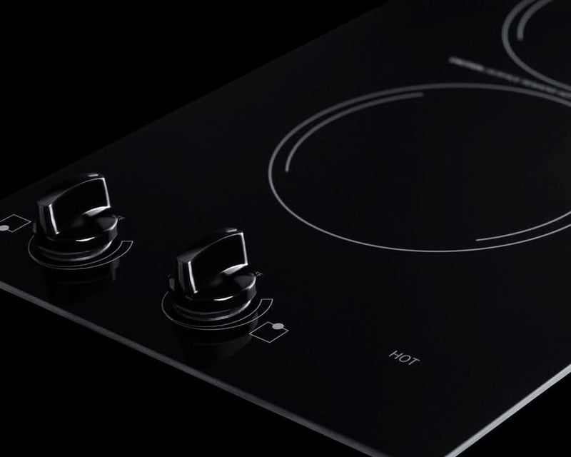 Summit - 12 Wide 230V 2-Burner Radiant Cooktop - CR2220B