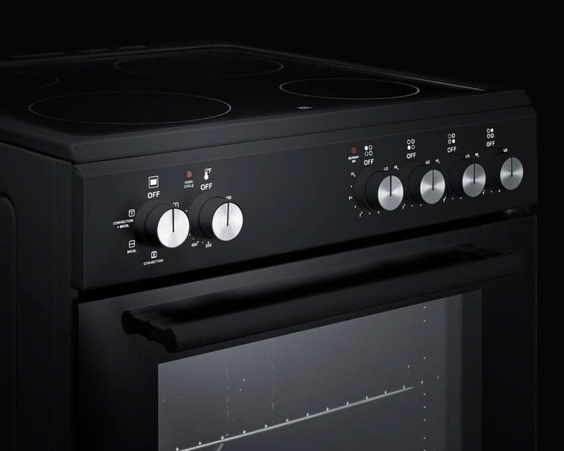 Summit - 20 Wide Electric Smooth-Top Range - REXT20BL