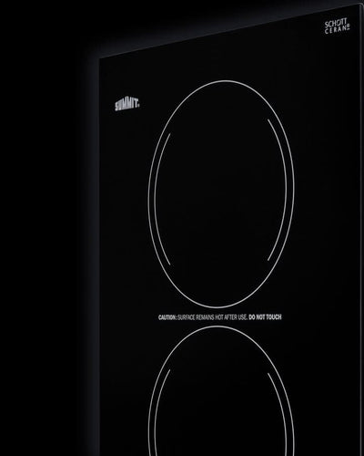 Summit - 12 Wide 230V 2-Burner Radiant Cooktop - CR2220B
