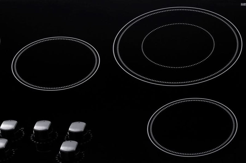 Summit - 36 Wide 208-240V 5-Burner Radiant Cooktop - CR5B36MB