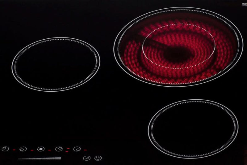 Summit - 36 Wide 208-240V 5-Burner Radiant Cooktop - CR5B36T9B