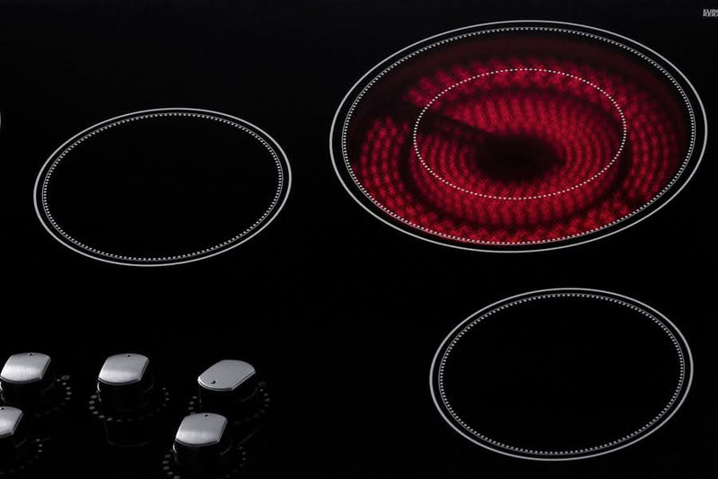 Summit - 36 Wide 208-240V 5-Burner Radiant Cooktop - CR5B36MB