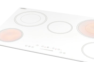 Summit - 30 Wide 208-240V 5-Burner Radiant Cooktop - CR5B30T8W