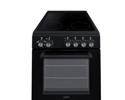 Summit - 20 Wide Electric Smooth-Top Range - REXT20BL
