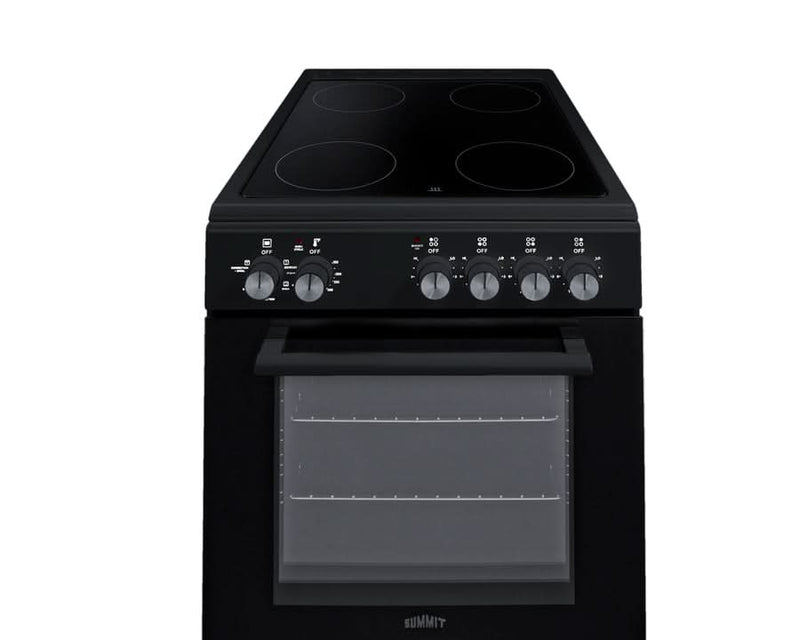 Summit - 20 Wide Electric Smooth-Top Range - REXT20BL