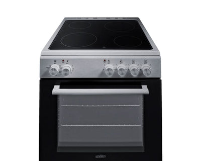 Summit - 24 Wide Electric Smooth-Top Range - REXT24SS