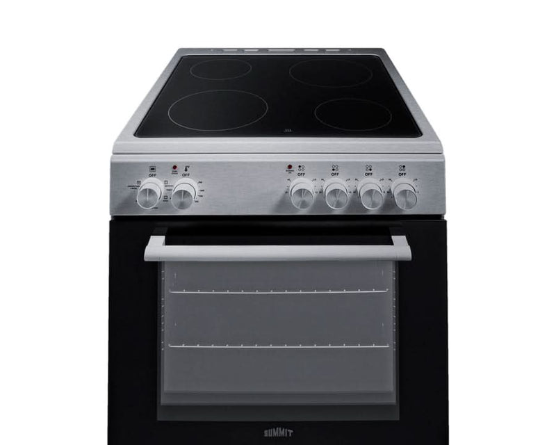 Summit - 24 Wide Electric Smooth-Top Range - REXT24SS