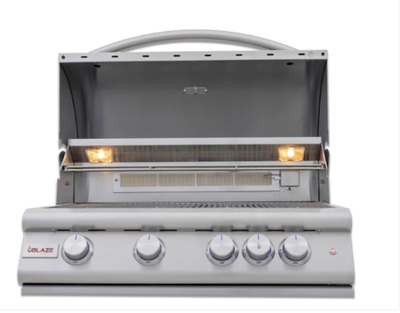 Blaze Stainless Steel Island with Blaze Premium LTE+ in Liquid Propane Gas - BLZ-4LTE3-LP + BLZ-SS-ISLAND