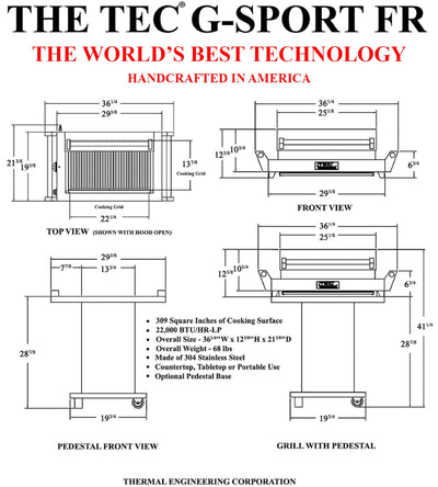 TEC G Sport FR Grill Pedestal - GSPED
