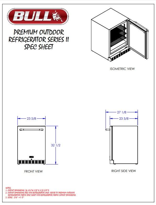 Bull Premium Outdoor Refrigerator Series 2 - 13700