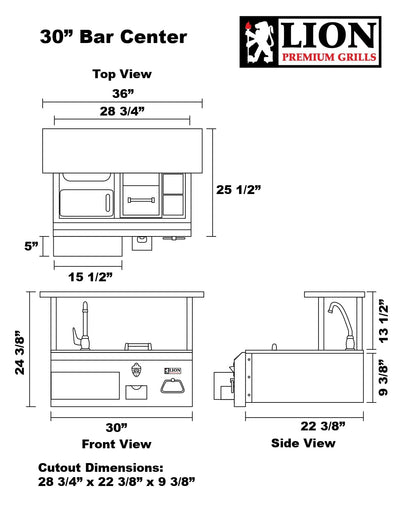 Lion Stainless Steel Top Shelf For Bar Center - L18743