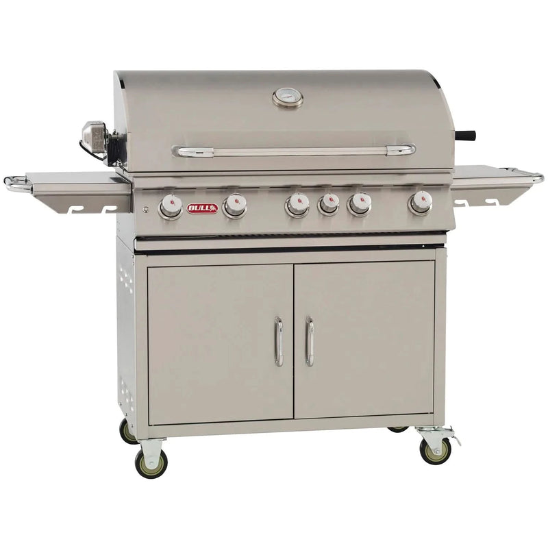 Bull Brahma - 38-Inch 5-Burner Freestanding Grill Cart - Liquid Propane Gas with Rear Infrared Burner - 55000