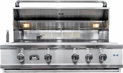 Sole Gourmet Luxury Series - 42-Inch 4-Burner Built-In Grill with LED Control Lighting - Natural Gas - 421BQRL