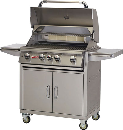 Bull Angus - 30-Inch 4-Burner Freestanding Grill Cart - Liquid Propane Gas with Lights - 44000