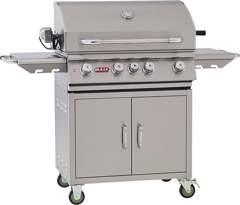 Bull Angus - 30-Inch 4-Burner Freestanding Grill Cart - Natural Gas with Lights - 44001