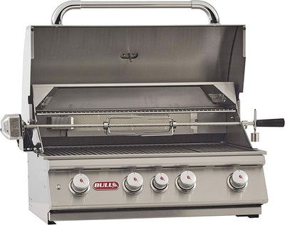 Bull Angus - 30-Inch 4-Burner Built-In Grill - Liquid Propane Gas with Rotisserie - 47628
