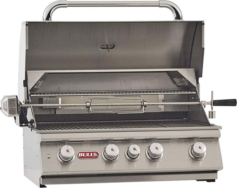 Bull Angus - 30-Inch 4-Burner Built-In Grill - Liquid Propane Gas with Rotisserie - 47628