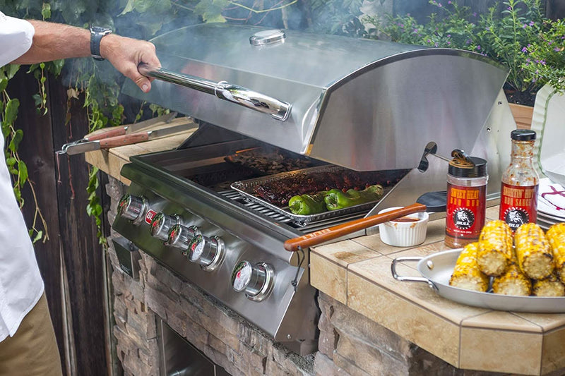 Bull Angus - 30-Inch 4-Burner Built-In Grill - Liquid Propane Gas with Rotisserie - 47628