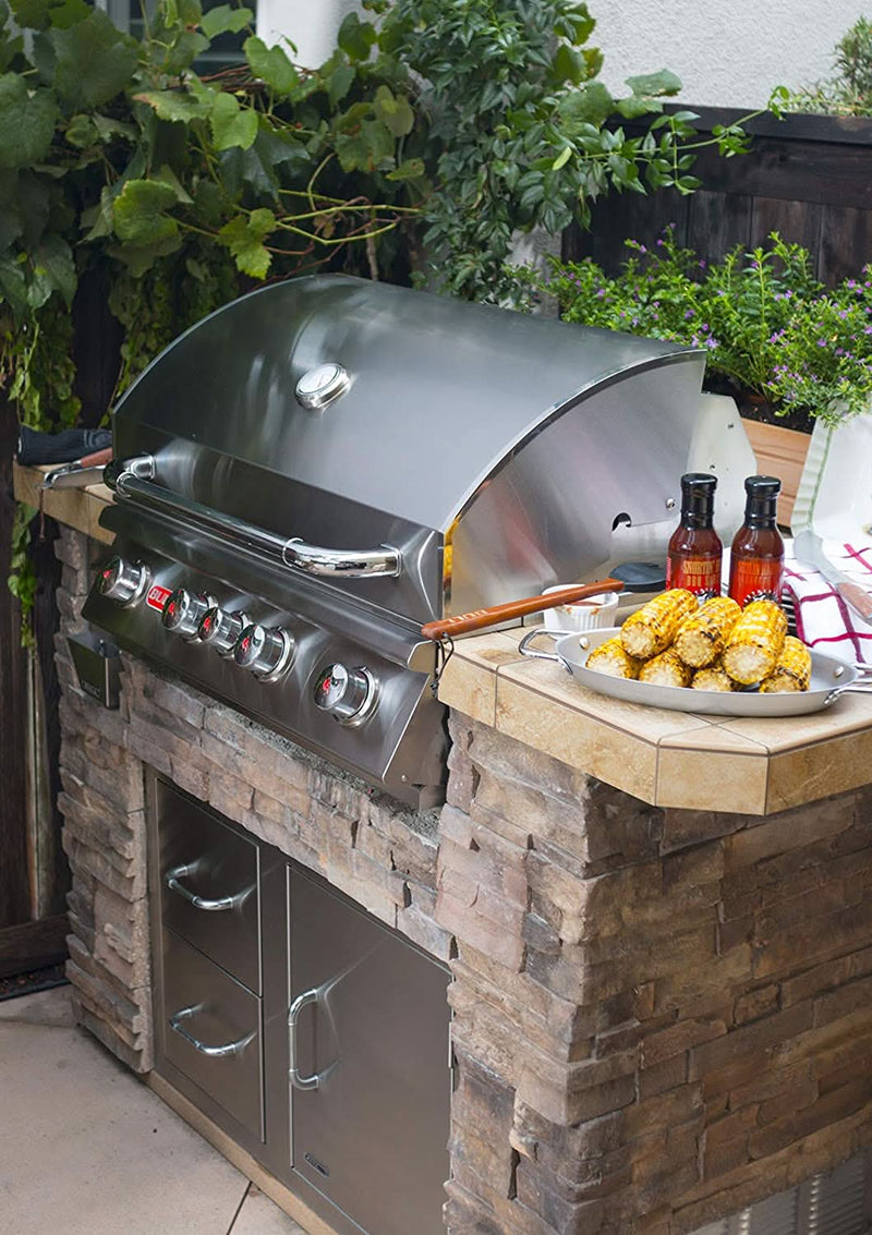 Bull Angus - 30-Inch 4-Burner Built-In Grill - Liquid Propane Gas with Rotisserie - 47628