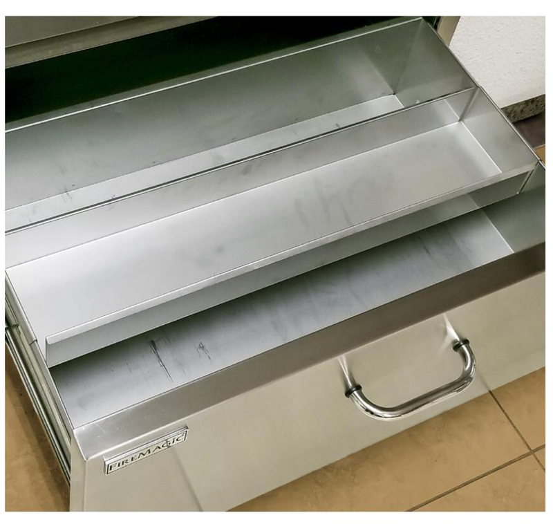 Fire Magic Echelon Black Diamond 14-Inch Double Access Drawer With Soft Close - 53802HSC