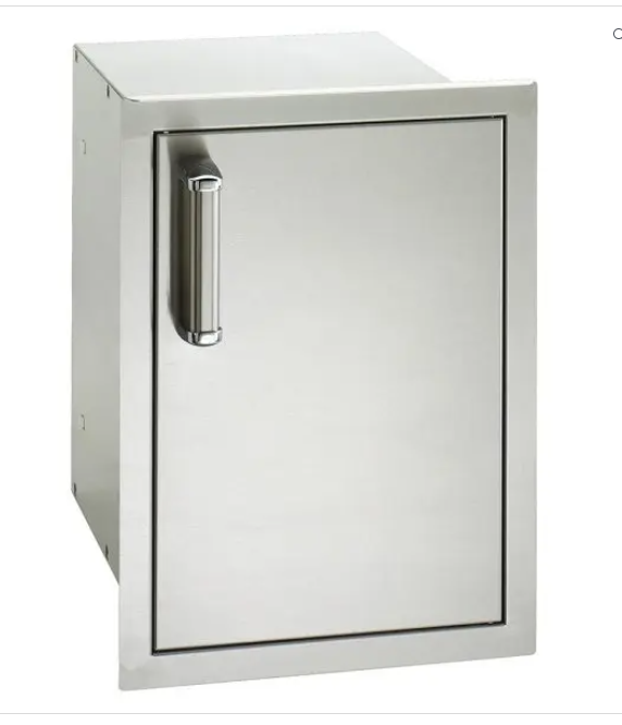 Fire Magic Premium Flush 14-Inch Right-Hinged Enclosed Cabinet Storage With Drawers With Soft Close - 53820SC-R