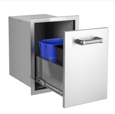 Fire Magic Premium Flush Double Trash Cabinet, 14.5x21-Inch - 53820TSC