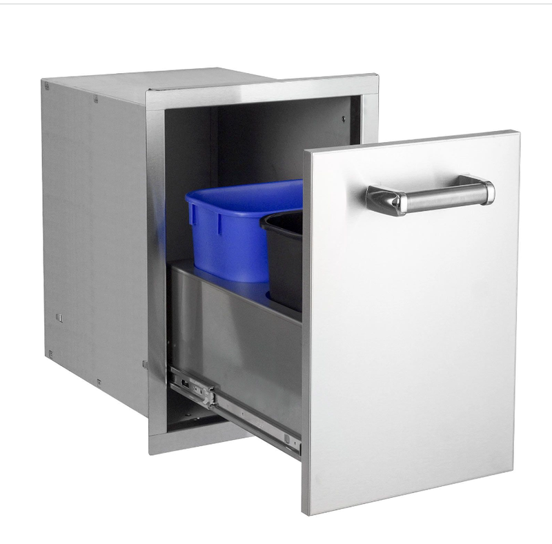 Fire Magic Premium Flush Double Trash Cabinet, 14.5x21-Inch - 53820TSC
