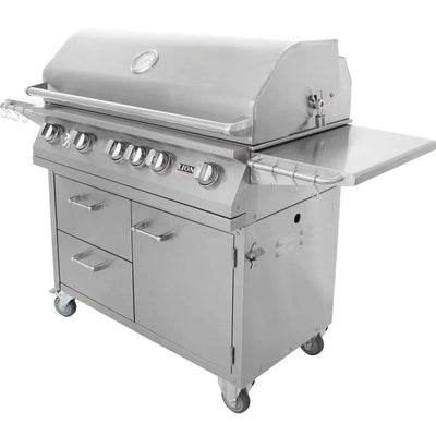 Lion L90000 - 40-Inch 5-Burner Freestanding Grill - Natural Gas - 53861 + 90823
