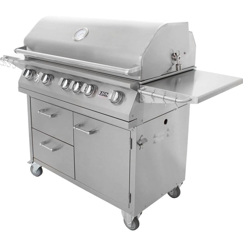 Lion L90000 - 40-Inch 5-Burner Freestanding Grill - Natural Gas - 53861 + 90823