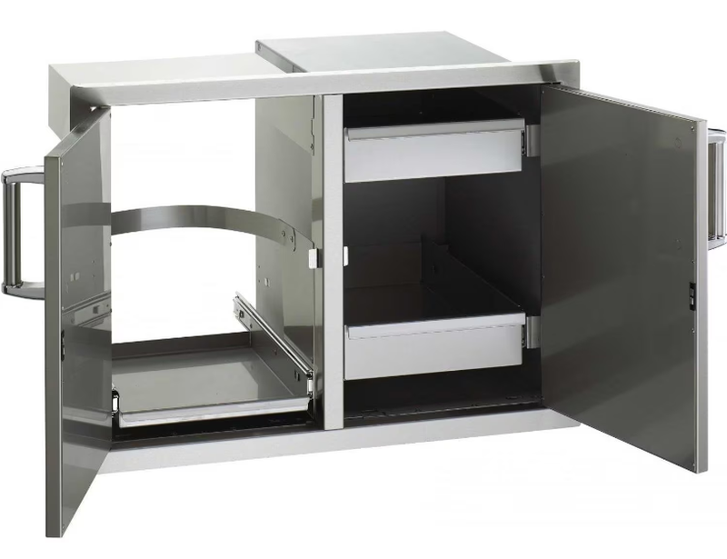 Fire Magic Premium Flush Double Doors With Trash Tray And Dual Drawers 53930SC-12