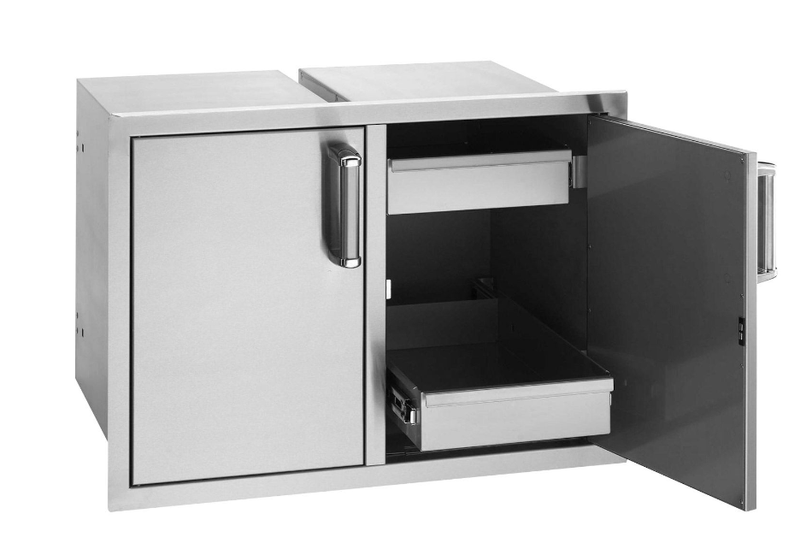 Fire Magic Premium Flush 30-Inch Enclosed Cabinet Storage With Drawers With Soft Close - 53930SC-22