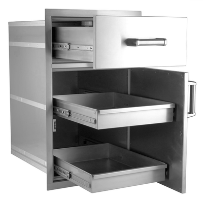 Fire Magic Premium Flush 20-Inch Pantry / Access Drawer Combo - 54020S